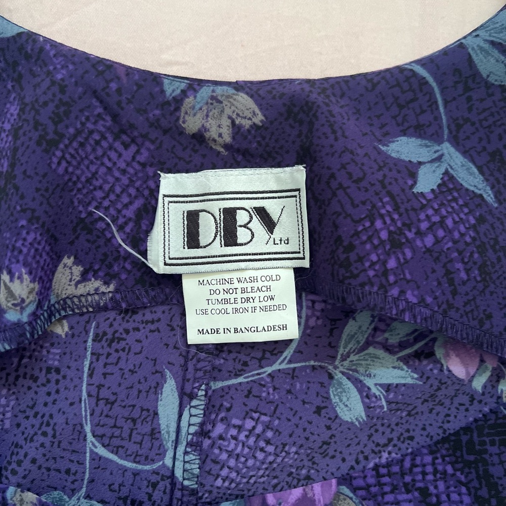 Vintage Floral Purple Whimsigoth Maxi Dress - Picture 3 of 7
